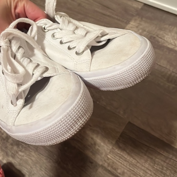 Ralph Lauren Canvas Sneaker White Shoe size 7 - Picture 10 of 10